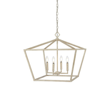 Gatsby 23" Adjustable Iron Rustic Glam LED Pendant - JONATHAN Y